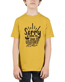 sorry i have to walk my unicorn 411# - unicorn - Youth Tee Unisex