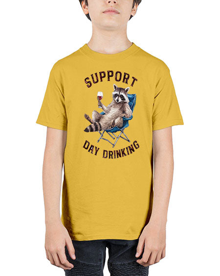 support day drinking 67# - raccoon - Youth Tee Unisex