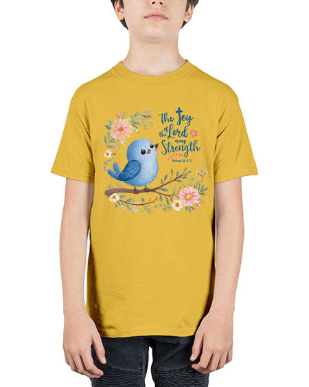 the joy of the lord is my strength 73# - birds - Youth Tee Unisex