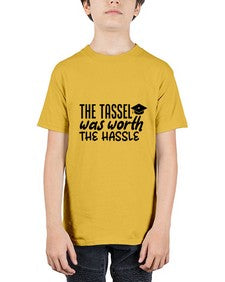 the tassel was worth the hassle 943# - graduation - Youth Tee Unisex