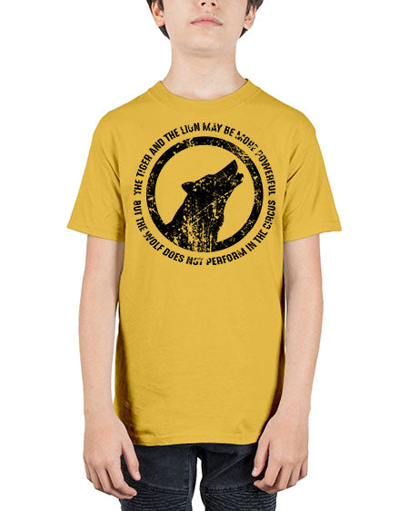 the tiger and the lion may be more powerful - wolf - Youth Tee Unisex