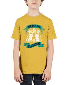 the world is my cats playground Style 119# - cats - Youth Tee Unisex