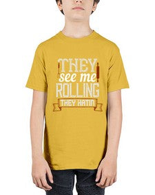 they see me rolling they hatin 427# - cooking - Youth Tee Unisex