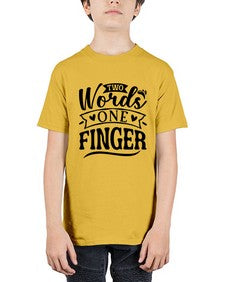 two words one finger 1193# - sassy - Youth Tee Unisex