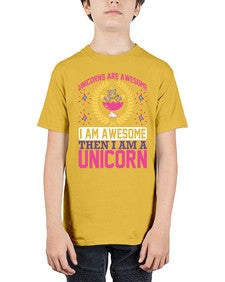 unicorns are awesome i am awesome then i am a unicorn 518# - unicorn - Youth Tee Unisex