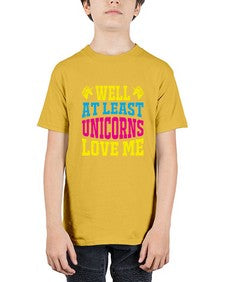 well at least unicorns love me 547# - unicorn - Youth Tee Unisex