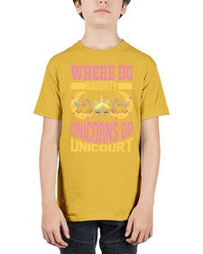 where do naughty unicorns go unicourt 557# - unicorn - Youth Tee Unisex