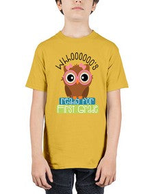 whooos ready for first grade girl 1001# - first grade - Youth Tee Unisex