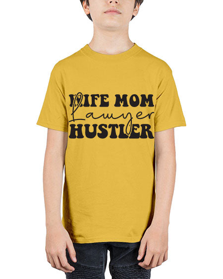 wife mom lawyer hustler 1640# - lawyer - Youth Tee Unisex