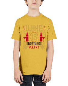 wine is bottled poetry 486# - drinking - Youth Tee Unisex