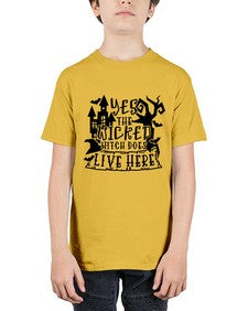 yes the wicked witch does live here 2# - witch - Youth Tee Unisex