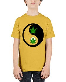 yin and yang weed 1264# - marijuana - Youth Tee Unisex