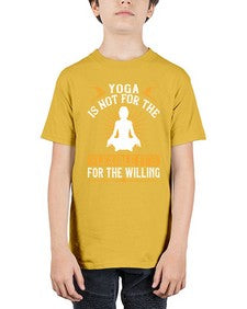 yoga is not for the flexible its for the willing  621# - yoga - Youth Tee Unisex