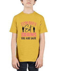 zombies eat brains you are safe 1277# - sassy - Youth Tee Unisex