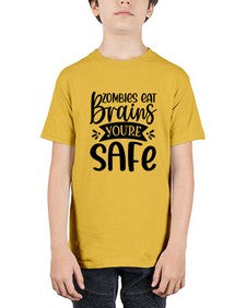 zombies eat brains youre safe 1278# - sassy - Youth Tee Unisex