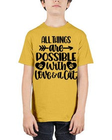 All Things Are Possible Style 75# - cats - Youth Tee Unisex