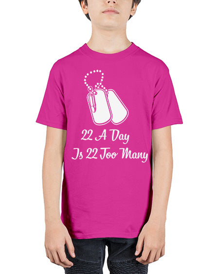 22 A Day is 22 30# - PTSD - Youth Tee Unisex
