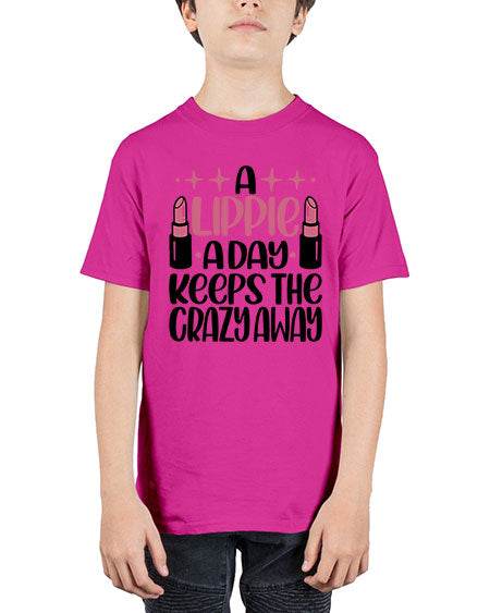 A Lippie A Day Keeps The Crazy Away Style 150# - beauty - fashion - Youth Tee Unisex