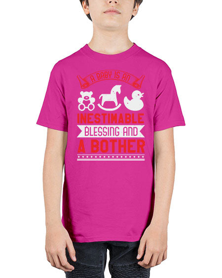A baby is blessing and a bother Style 4# - baby shower - Youth Tee Unisex