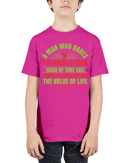 A man who dares to waste one hour of time has not discovered the value of life 331# - general science - Youth Tee Unisex
