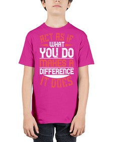 Act as if what you do makes a difference It does Style 48# - volunteer - Youth Tee Unisex