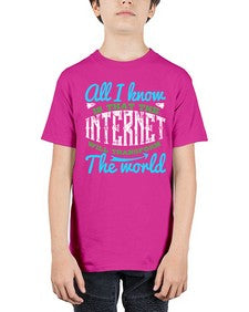 All I know is that the Internet will transform the world 68# - internet - Youth Tee Unisex