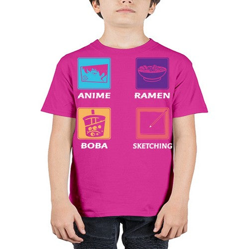 Anime Ramen Boba Sketching Anime 218# - anime - Youth Tee Unisex