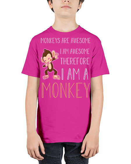 Awesome Monkey Cute Dabbing 2# - monkey - Youth Tee Unisex
