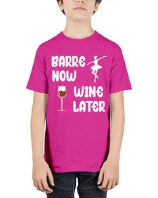 Barre now wine later pilates ballet 80# - ballet - Youth Tee Unisex