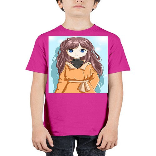 Beautiful and cool girl with yellow suit 73# - anime - Youth Tee Unisex