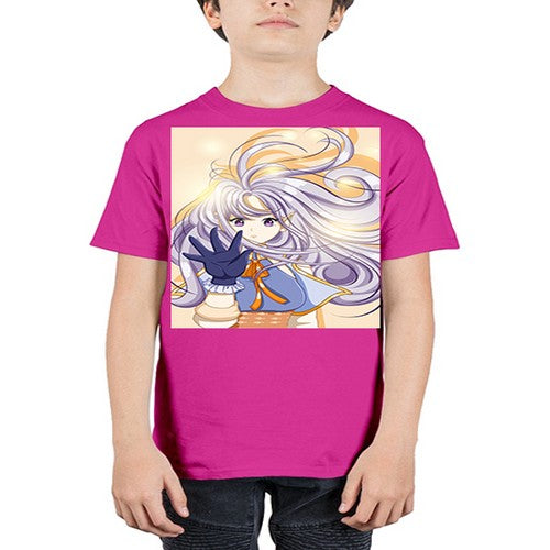 Beautiful and cute fairy with long purple hair 68# - anime - Youth Tee Unisex