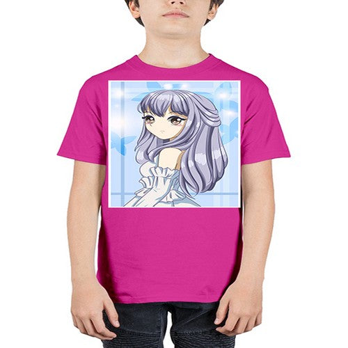 Beautiful and pretty princess silver hair 77# - anime - Youth Tee Unisex