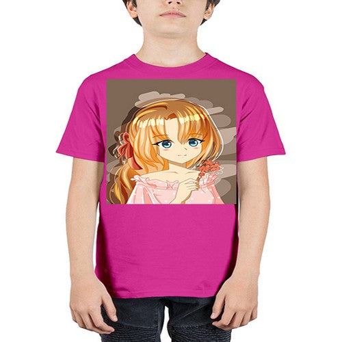 Beautiful princess with flowers 97# - anime - Youth Tee Unisex