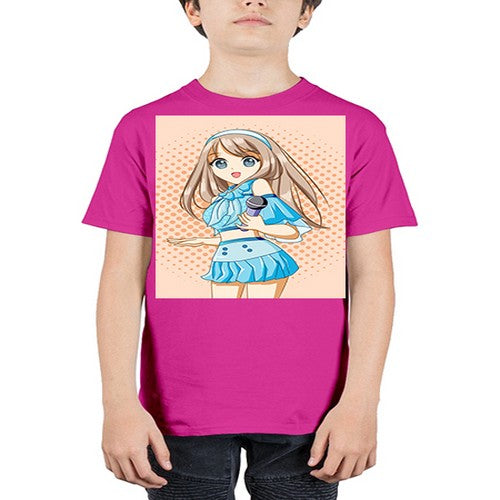 Beautiful singer woman with blue dress 179# - anime - Youth Tee Unisex