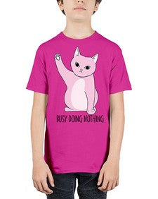 Busy Doing Nothing - cats - Youth Tee Unisex