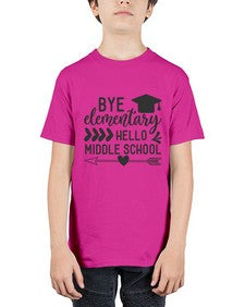 Bye elementary hello middle school 31# - eighth grade - Youth Tee Unisex