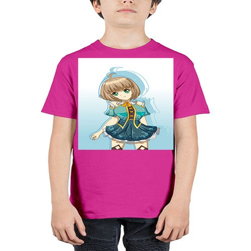 Cute and beautiful girl with blue dress game 22# - anime - Youth Tee Unisex