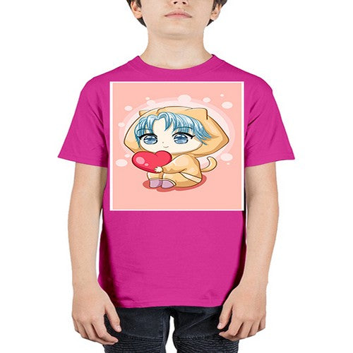Cute and cool little boy with love 46# - anime - Youth Tee Unisex