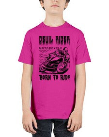 Devil rider 374# - skull and bones - Youth Tee Unisex