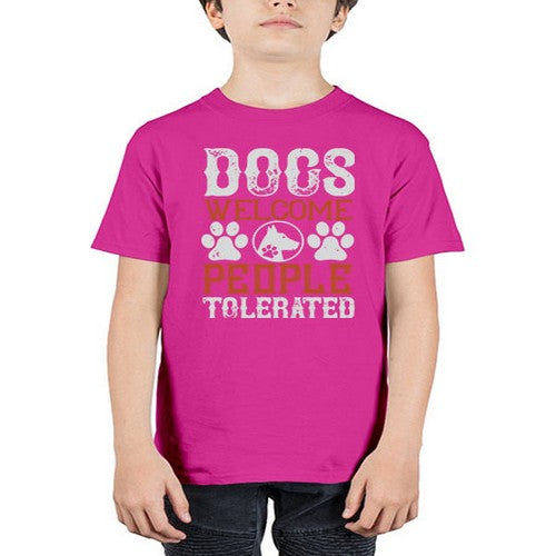 Dogs Welcome People Tolerated Style 210# - dogs - Youth Tee Unisex