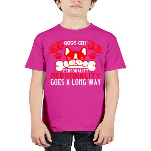 Dogs got personality Personality goes a long way Style 216# - dogs - Youth Tee Unisex