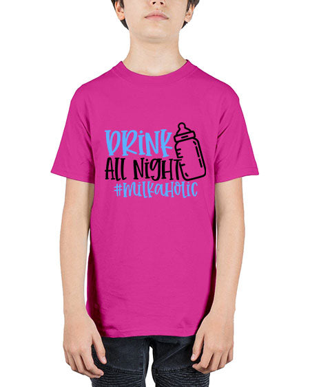 Drink All Night Milkaholic Style 304# - baby - Youth Tee Unisex