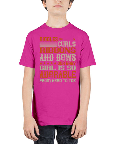 Giggles curls ribbons and bows Our baby girl is so adorable from head to toe Style 319# - baby - Youth Tee Unisex