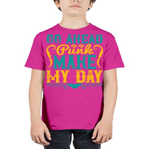 Go Ahead Punk Make My Day Style 45# - dogs - Youth Tee Unisex