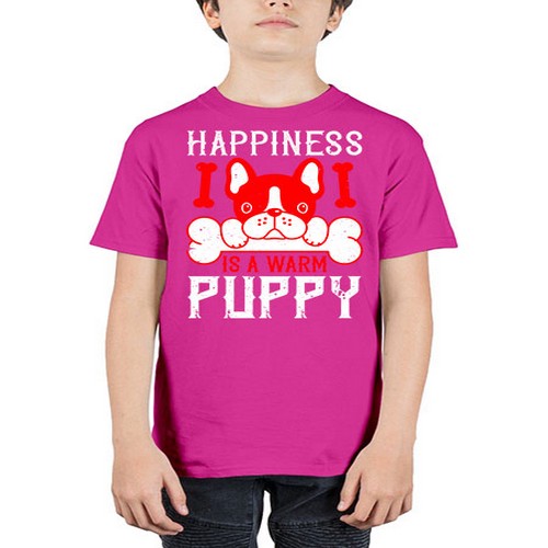 Happiness is a warm puppy Style 203# - dogs - Youth Tee Unisex