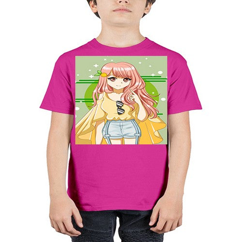 Happy and cute yellow blouse in summer holiday 43# - anime - Youth Tee Unisex