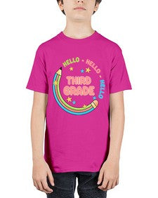 Hello third Grade Pencil 346# - third grade - Youth Tee Unisex