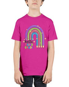 Hello third Grade Pencil Rainbow 347# - third grade - Youth Tee Unisex