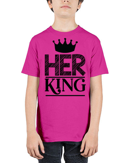 Her king 5# - black words and phrases - Youth Tee Unisex