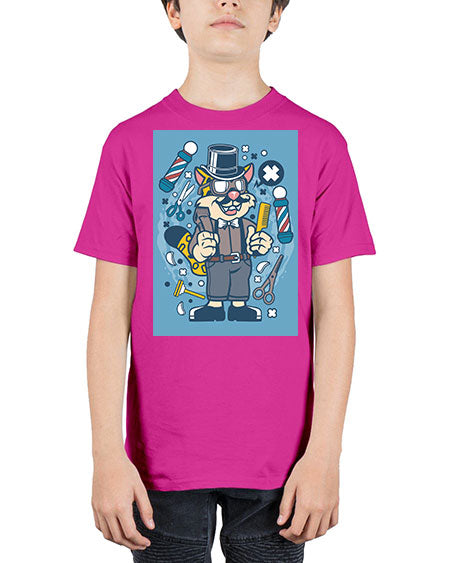 Hipster Barber Leopard835# - barber - Youth Tee Unisex